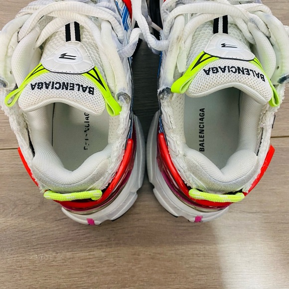 Use men BALENCIAGA Runner Multicolor Low Top Sneakers size 8 no box - Picture 13 of 16